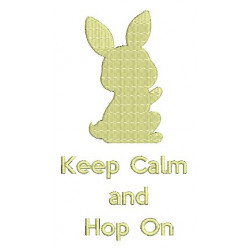 Stickdatei - Keep calm and Hop on 2